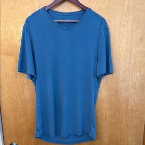 Men's Blue Lululemon V-Neck Shirt